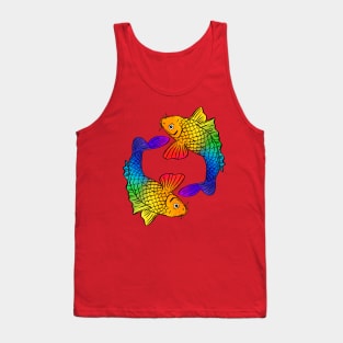 Koi Carp With Rainbow Scales Tank Top